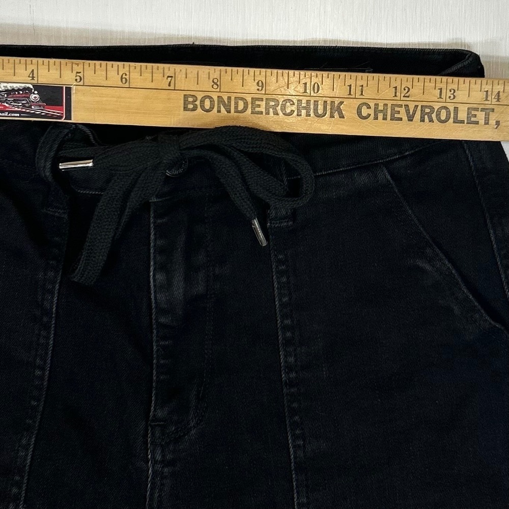 Judy Blue Womens Black High Waist Drawstring Denim Jogger Jeans JB88700 BK 7/28 - Picture 6 of 10